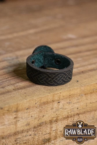 Lugh Leather Ring - Green