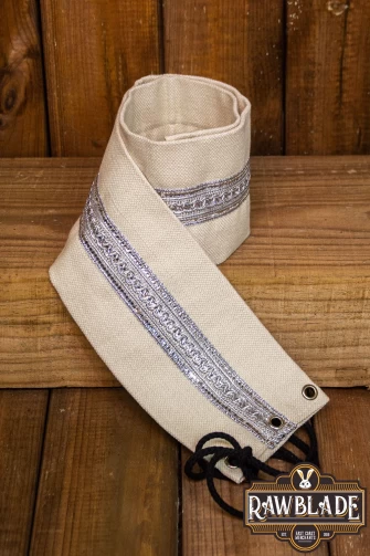 Jeanne fabric belt - White