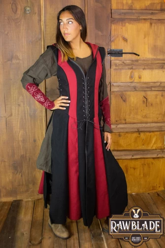 Arylith Archer Cotton Tunic - Black/Red