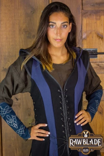 Arylith Archer Cotton Tunic - Black/Blue