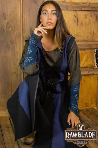 Arylith Archer Cotton Tunic - Black/Blue