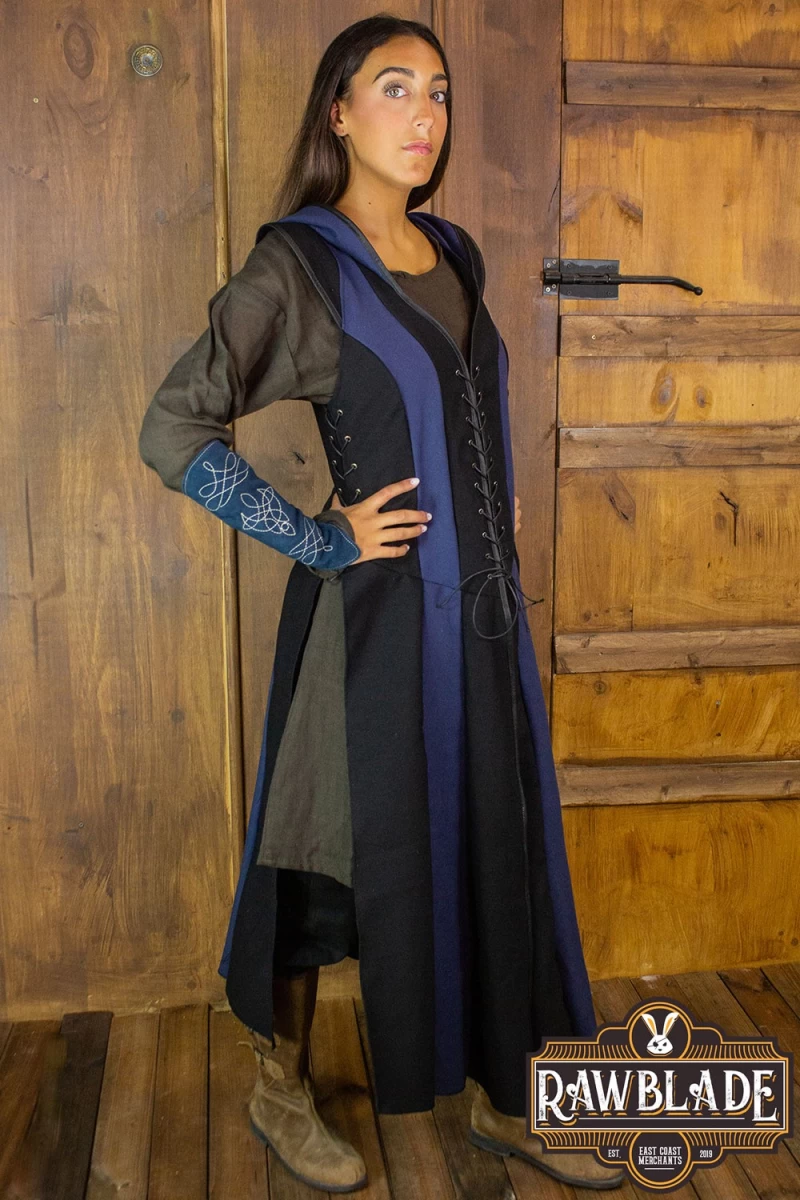 Arylith Archer Cotton Tunic - Black/Blue