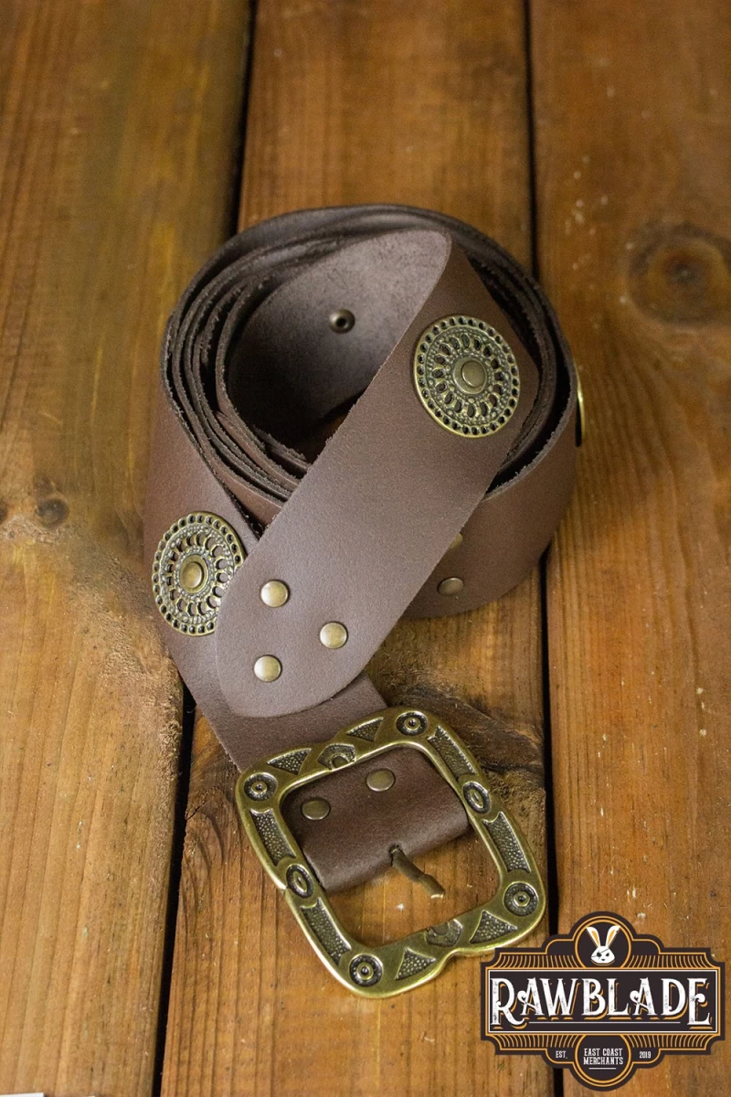 Noble Belt With Ornaments - Brown