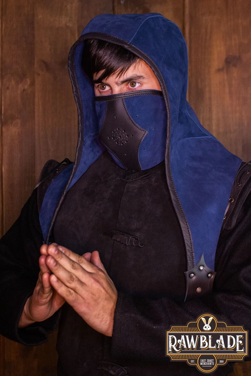 Akku splitleather hood, Blue