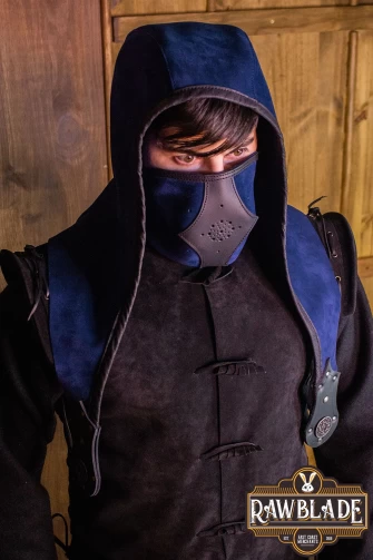 Akku splitleather hood, Blue