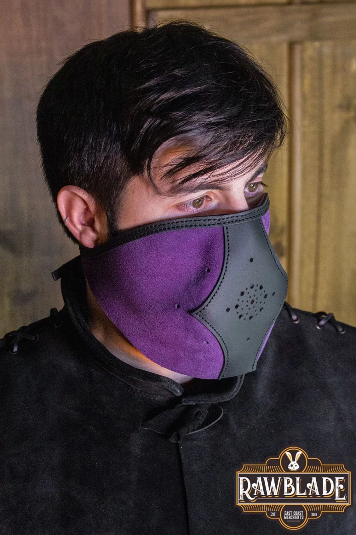 Akku splitleather hood, Purple