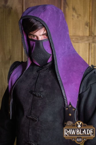 Akku splitleather hood, Purple