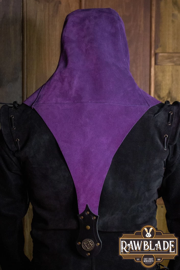 Akku splitleather hood, Purple