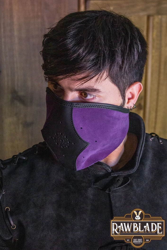 Akku splitleather hood, Purple