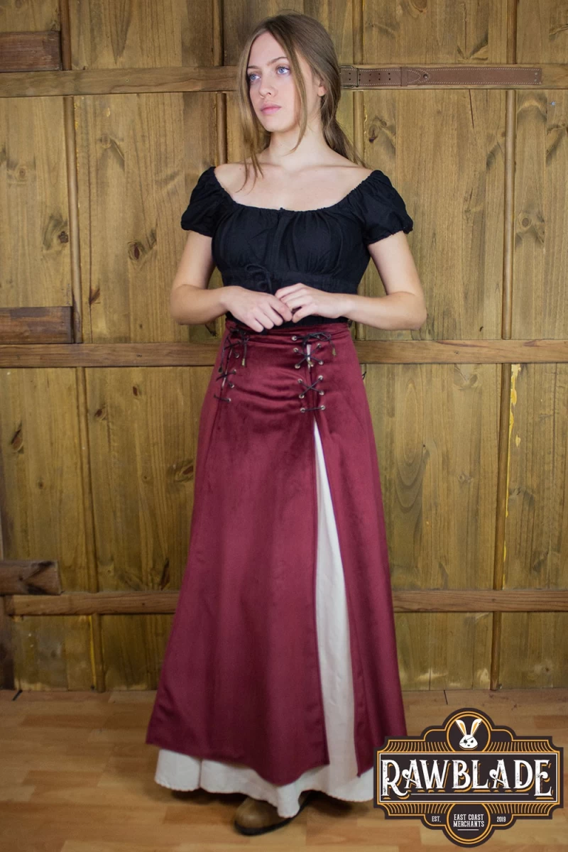 Isabela Deluxe Double Skirt - Bourdeaux