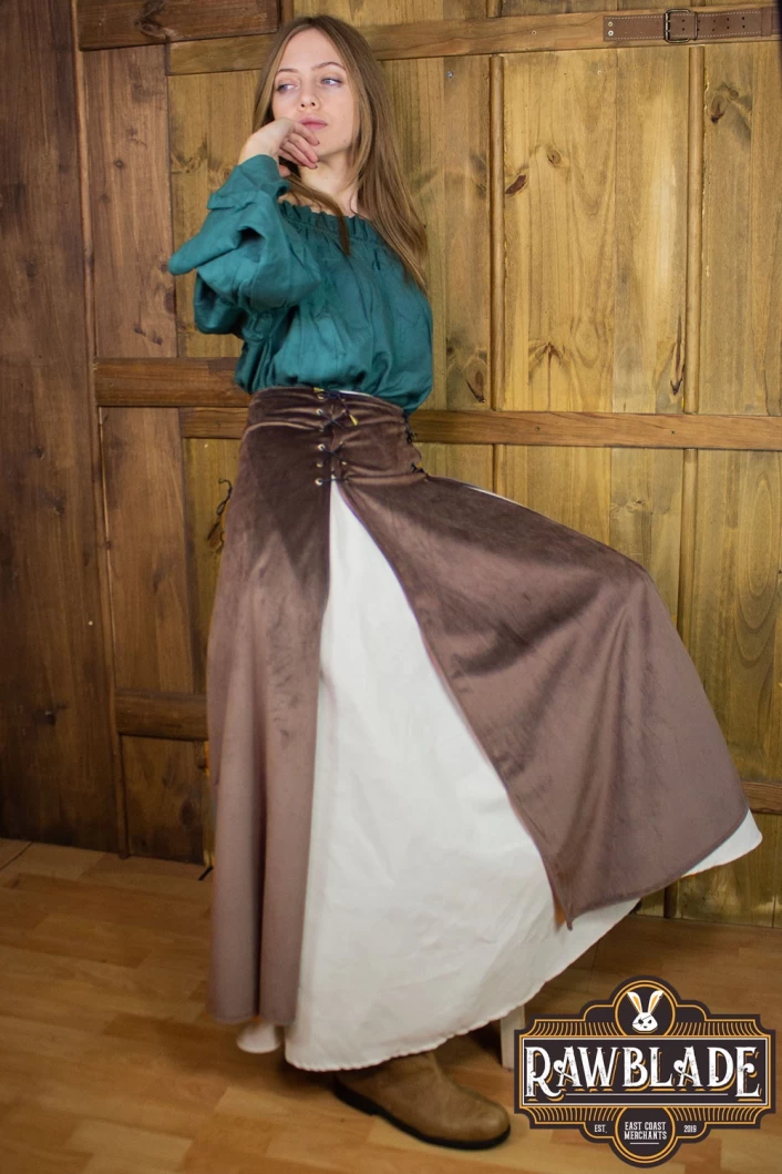 Isabela Deluxe Double Skirt - Brown