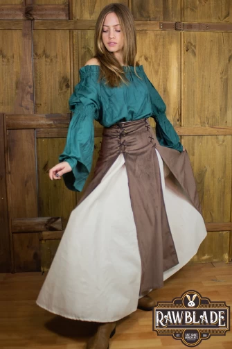 Isabela Deluxe Double Skirt - Brown