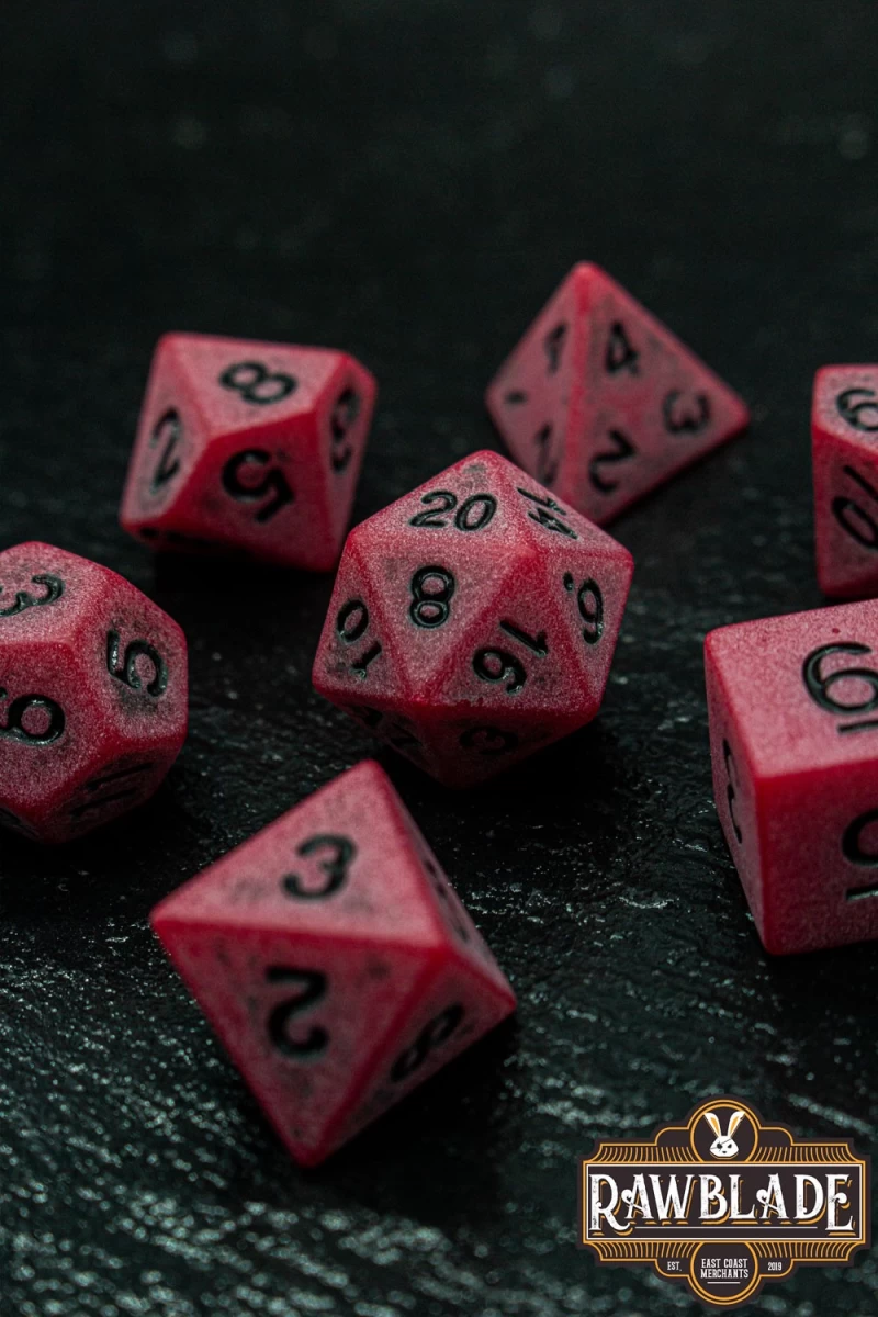 Ancient Dice Set - Red Blood