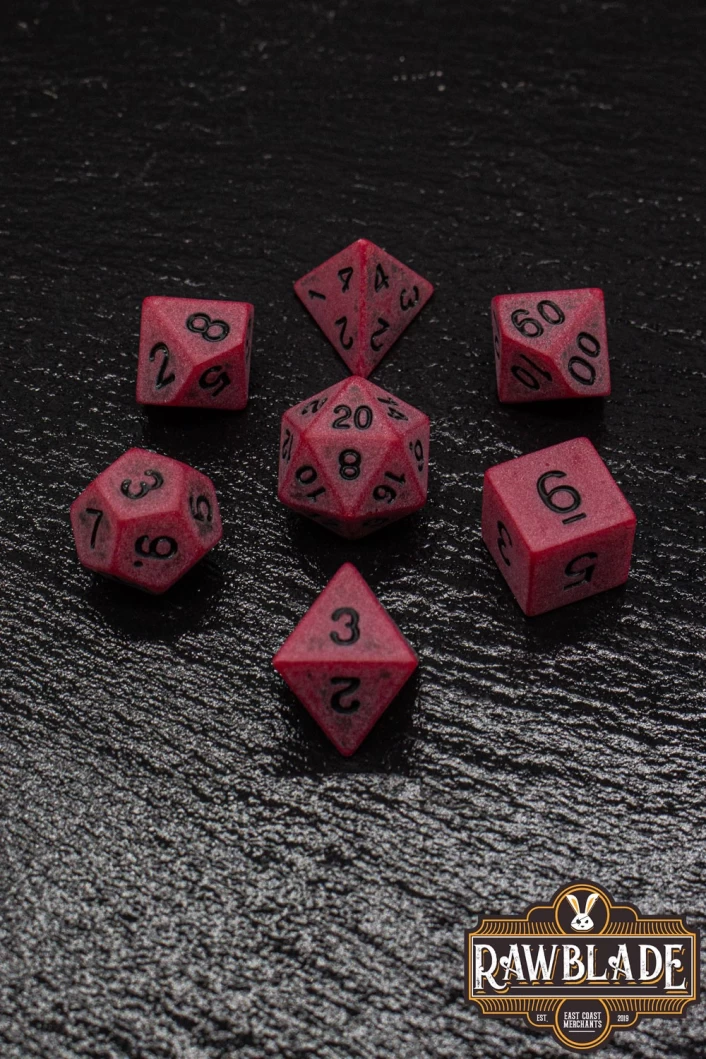 Ancient Dice Set - Red Blood